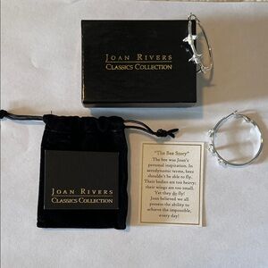 Joan Rivers Silver Hoop Earrings